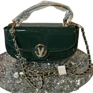 NWT Valentino Orlandi Forrest Green Clutch Crossbody. Retail $210.00